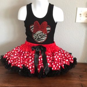 Rhinestone tank top and matching Pettiskirt